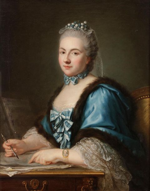 Null 
Guillaume VOIRIOT (Paris 1713 - 1799)

Portrait d'une musicienne ; Portrai&hellip;