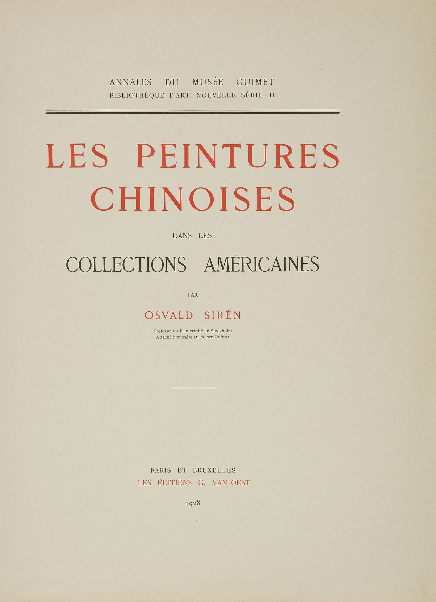 Null Osvald SIRENLes
Peintures chinoises dans les collections américainesAnnales&hellip;