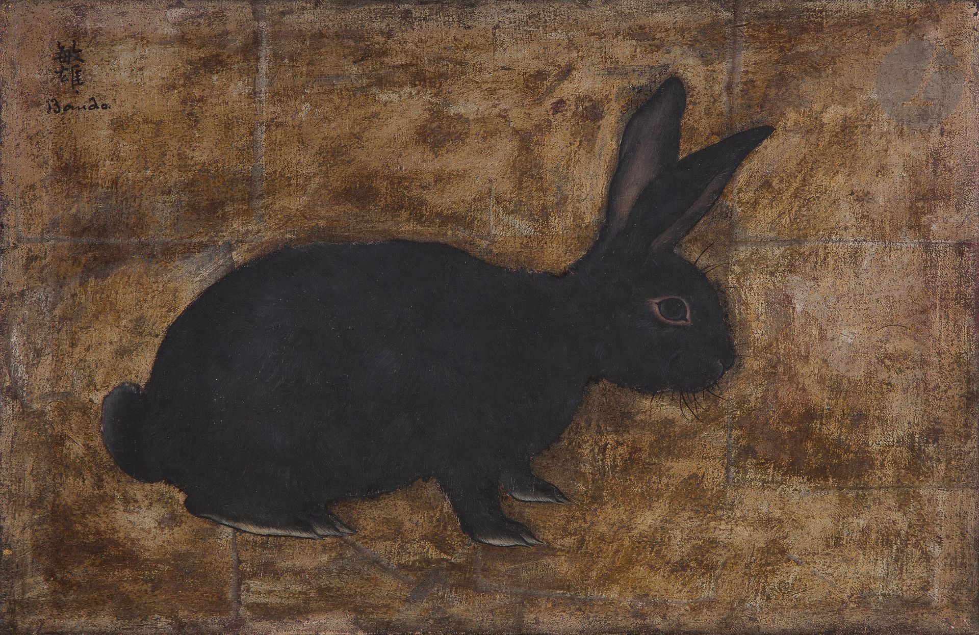 Null Toshio BANDO [Japanese] (1895-1973
)Rabbit Sergetier, May 1, 1927Oil
on sil&hellip;