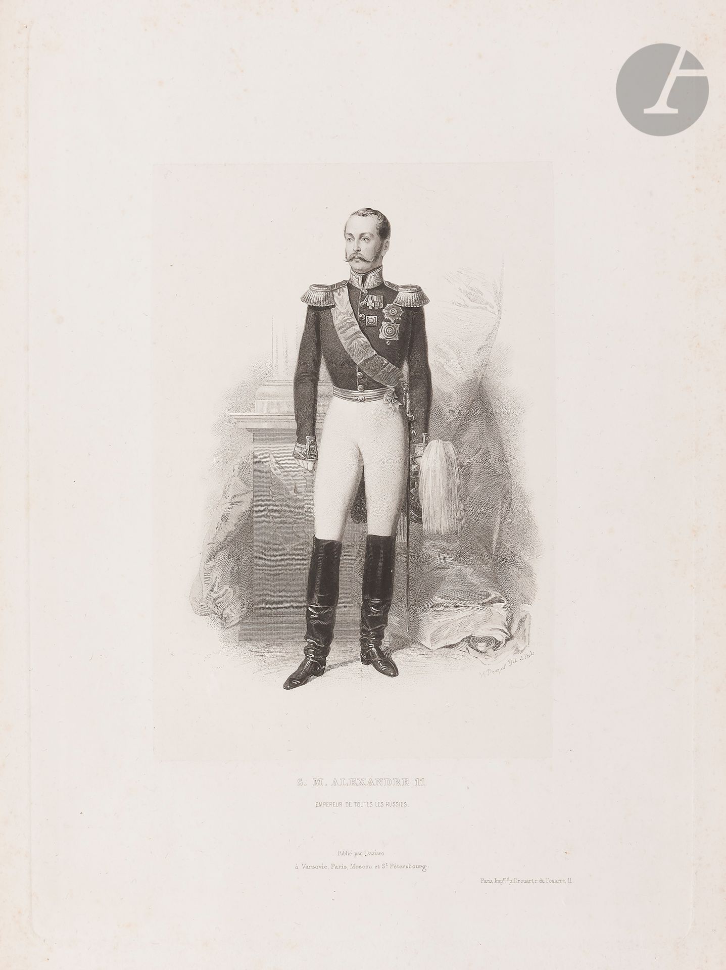 Null Hippolyte PAUQUET (1797-1871
)Alexandre II. [1867]
Lithograph.
Drawn and en&hellip;