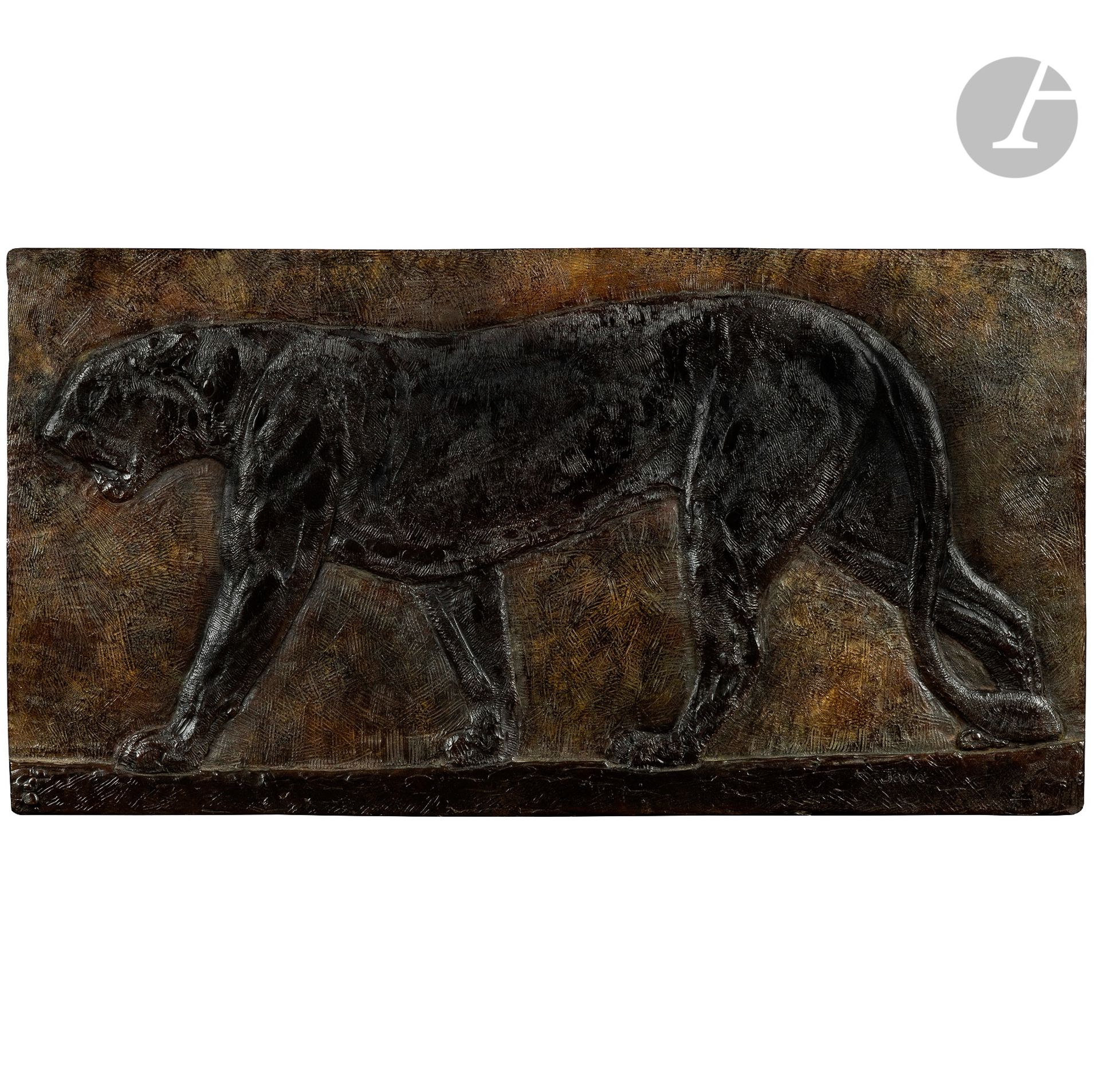 Null 
保罗-茹夫 (1878-1973)

移动中的黑豹，大约在[1930]年创作的模型，来自1938年开始的印刷，只生产了7份。

底层浮雕。

铜质证&hellip;