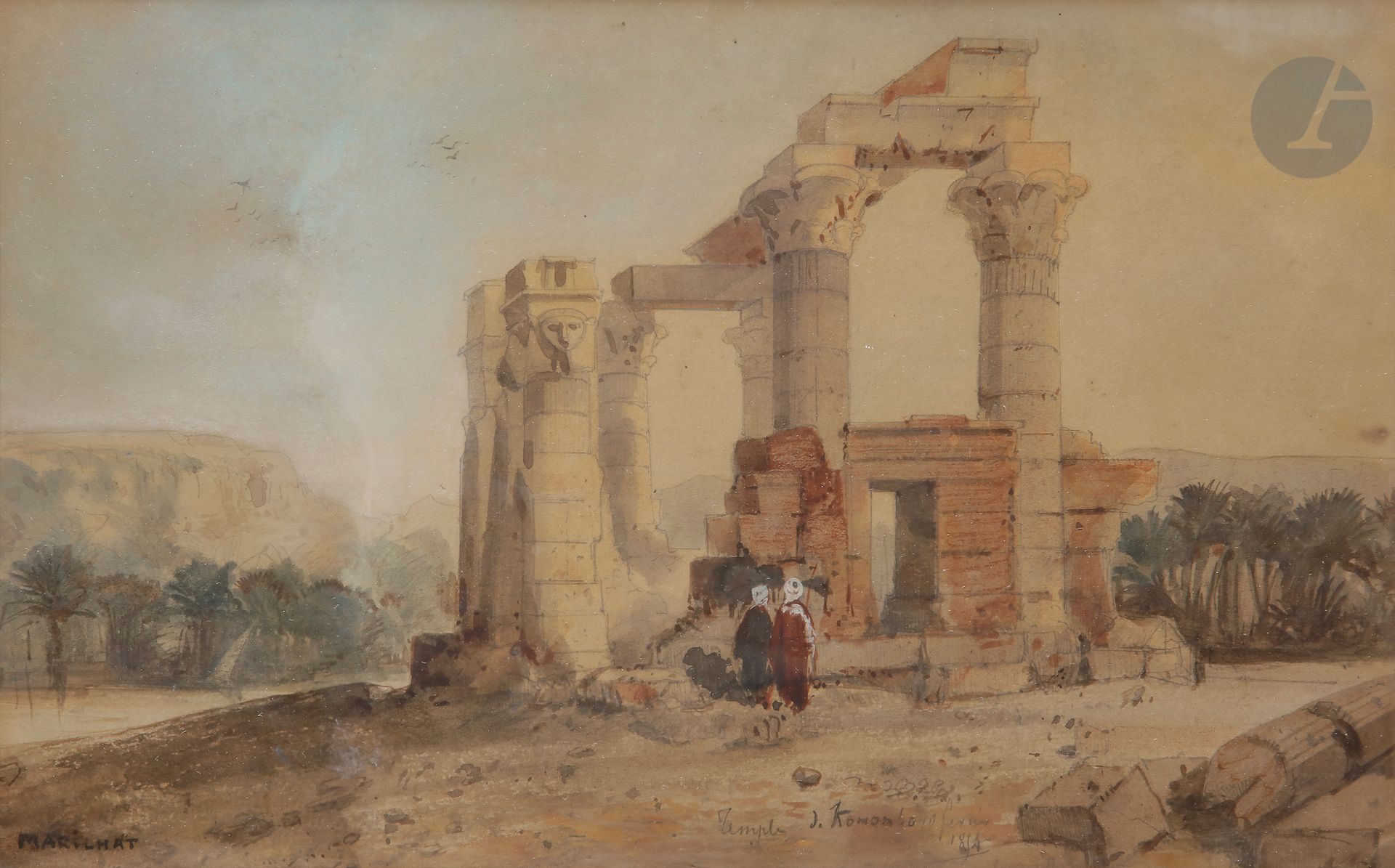 Null French school of the XIXth centuryThe
Temple of Kôm Ombo, 1854Watercolour
o&hellip;