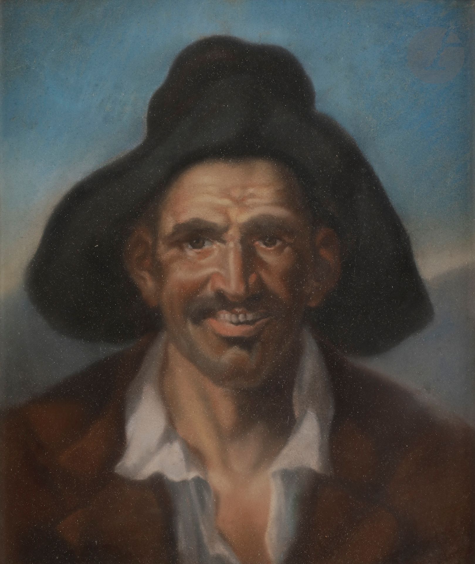Null école du XIXe siècle
Portrait de paysan
Pastel.
48,5 x 41,5 cm