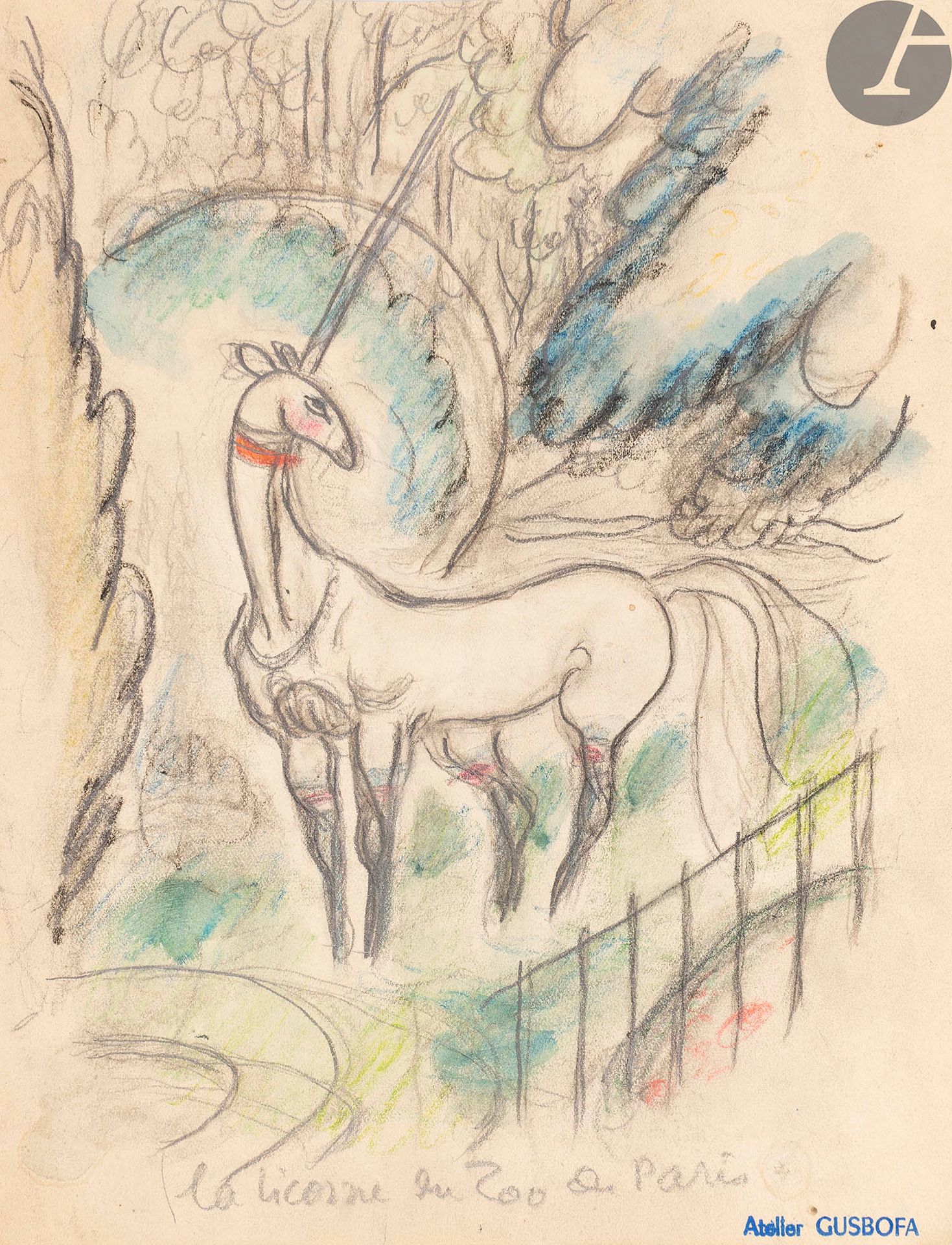 Null BOFA（Gus）。
动物园。
巴黎：莫奈出版社，1935年。- 8开本，247 x 190 : (70 ff. First blank), 插图封面&hellip;