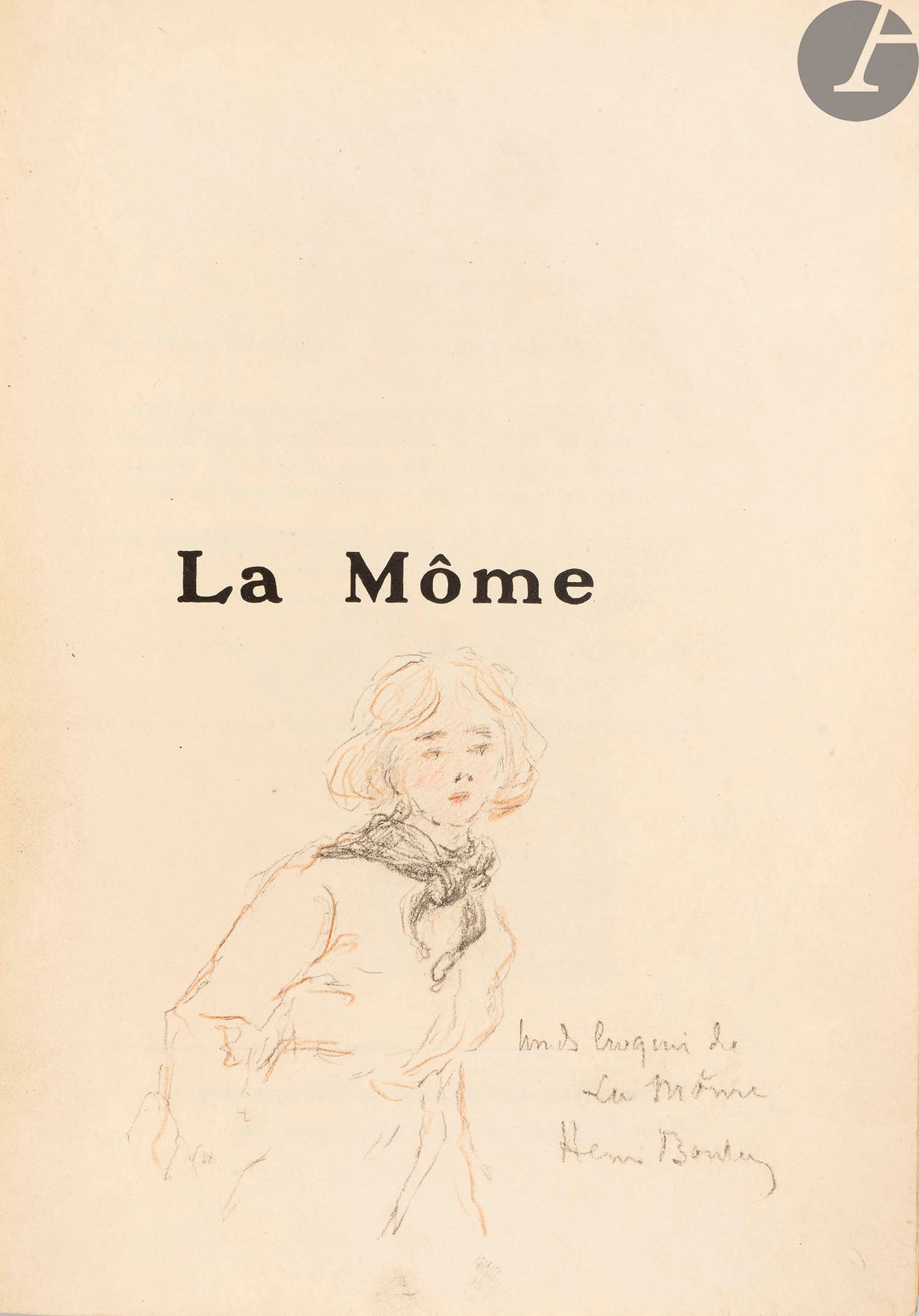 Null BOUTET（亨利）。
La Môme。研究报告中附有作者的12幅蚀刻画。
巴黎：Georges Crès & Cie出版社，[1913]。- 8开本&hellip;