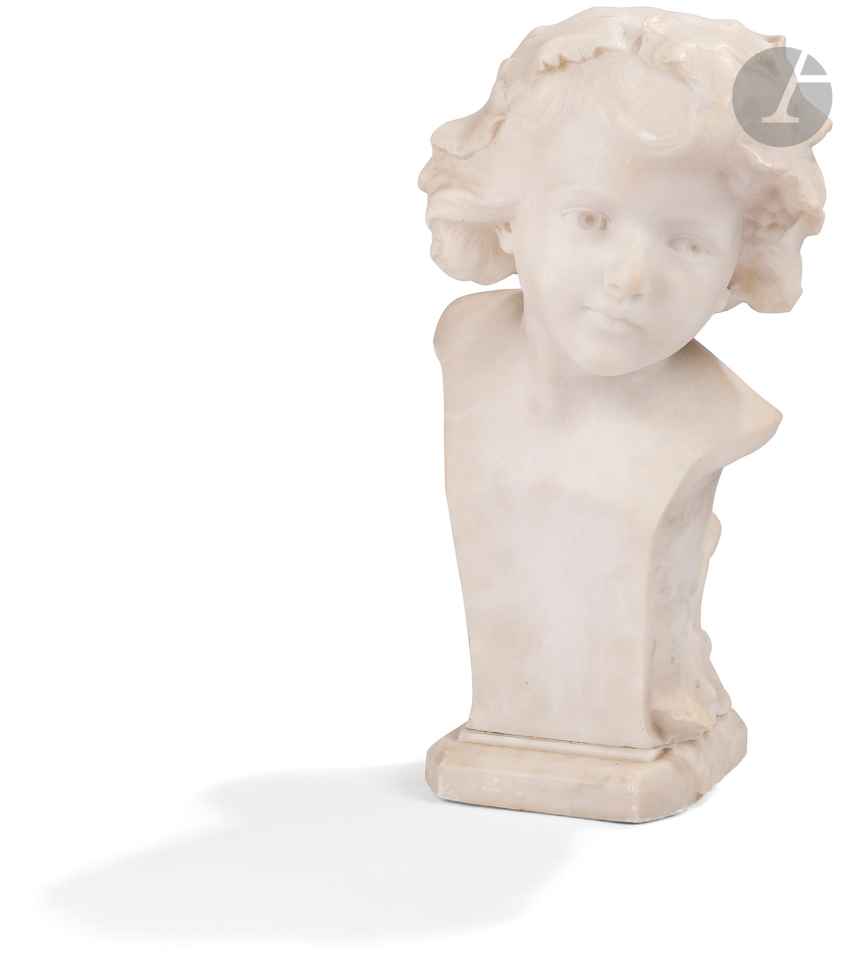 Null Frédéric Brou (1862-1926
)年轻女郎半身像
白色大理石签名
"F. BROU "
高：43厘米



与




底座



&hellip;