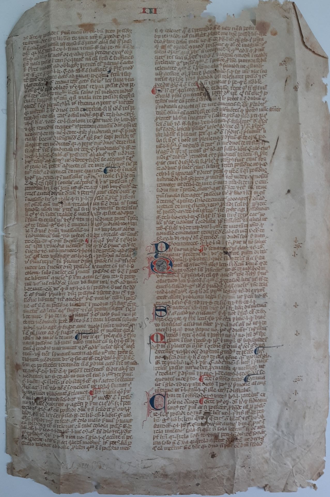 Null [LAW]. JUSTINIAN
]Manuscript leaf extracted from the Institutes of the Empe&hellip;