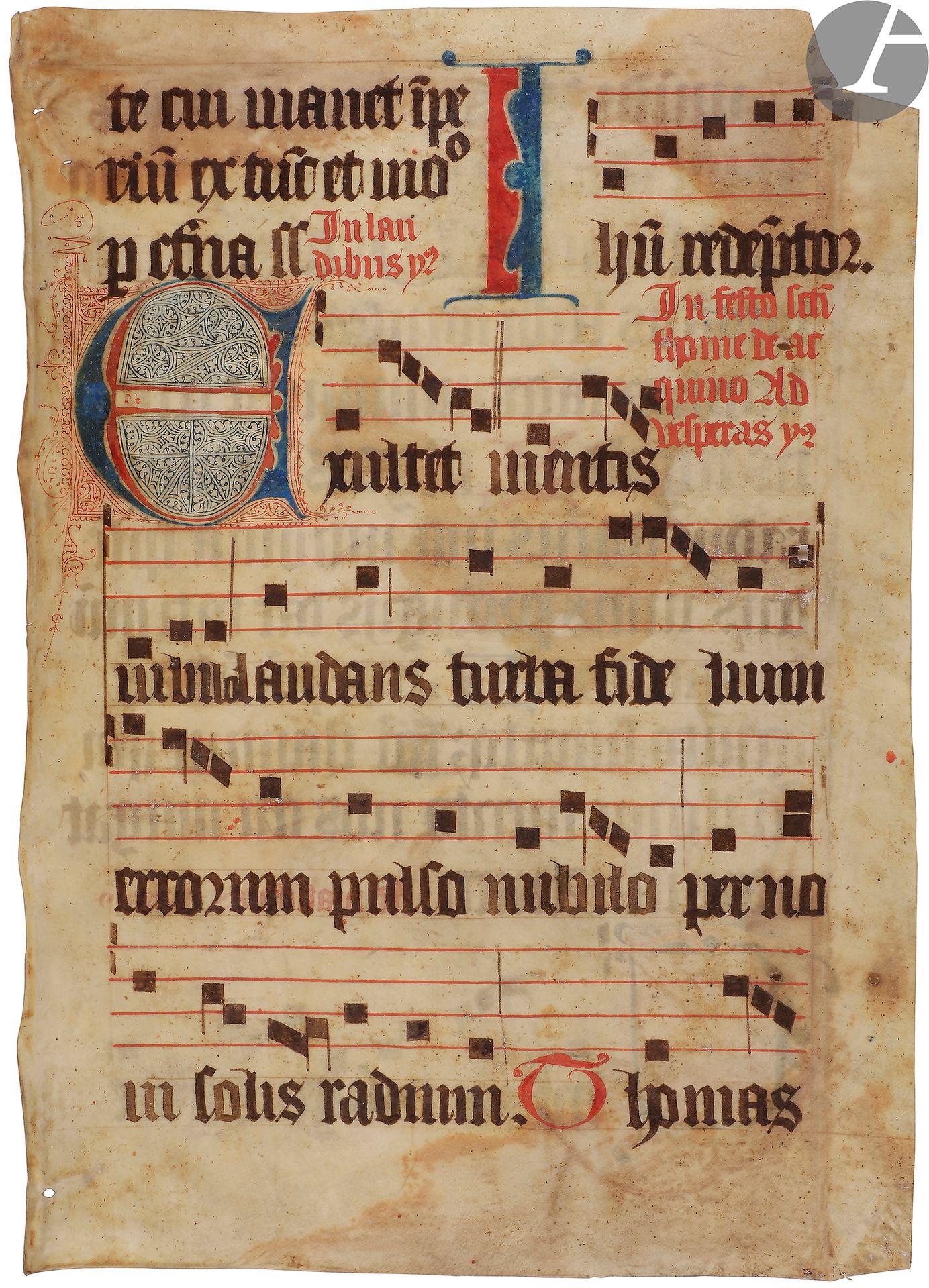 Null ENLUMINATION].
Three manuscript leaves from choir booksIn
Latin, liturgical&hellip;