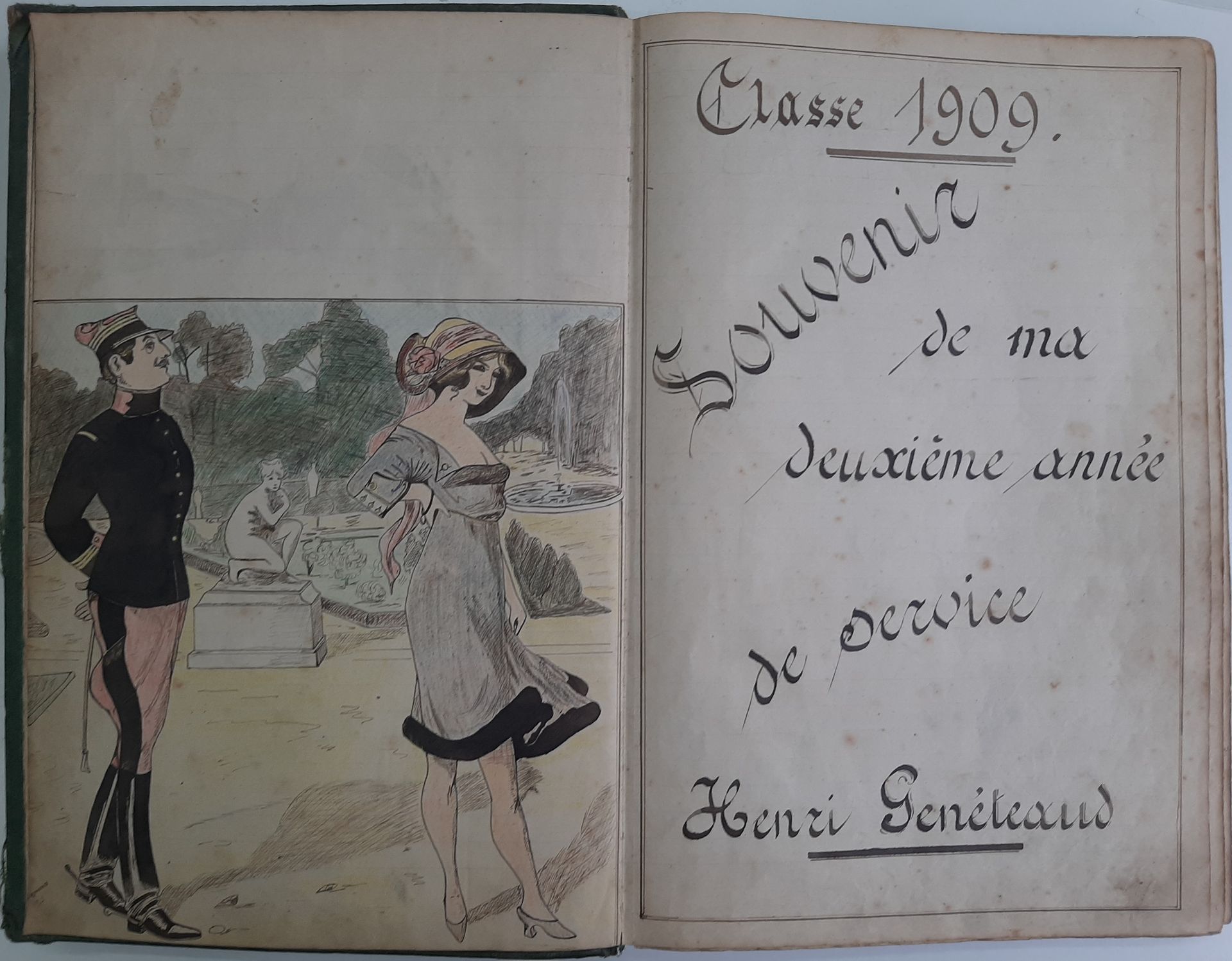 Null 格内特奥德（Henri）。1909年的班级。我服务的第二年的纪念品。
法文，纸质手稿法国
，1911-1918年
[2]页-355页-[2]

页。
&hellip;
