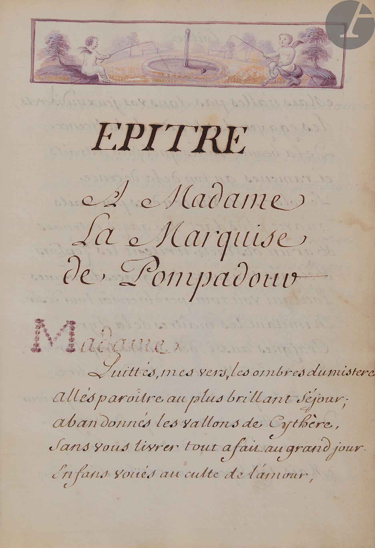 Null 贝尔纳（Pierre-Joseph）。爱的艺术--宝琳和西奥多。
法语，纸上手稿。
法国，约1790年
[2] ff，III页，83页。1]空白页，9&hellip;