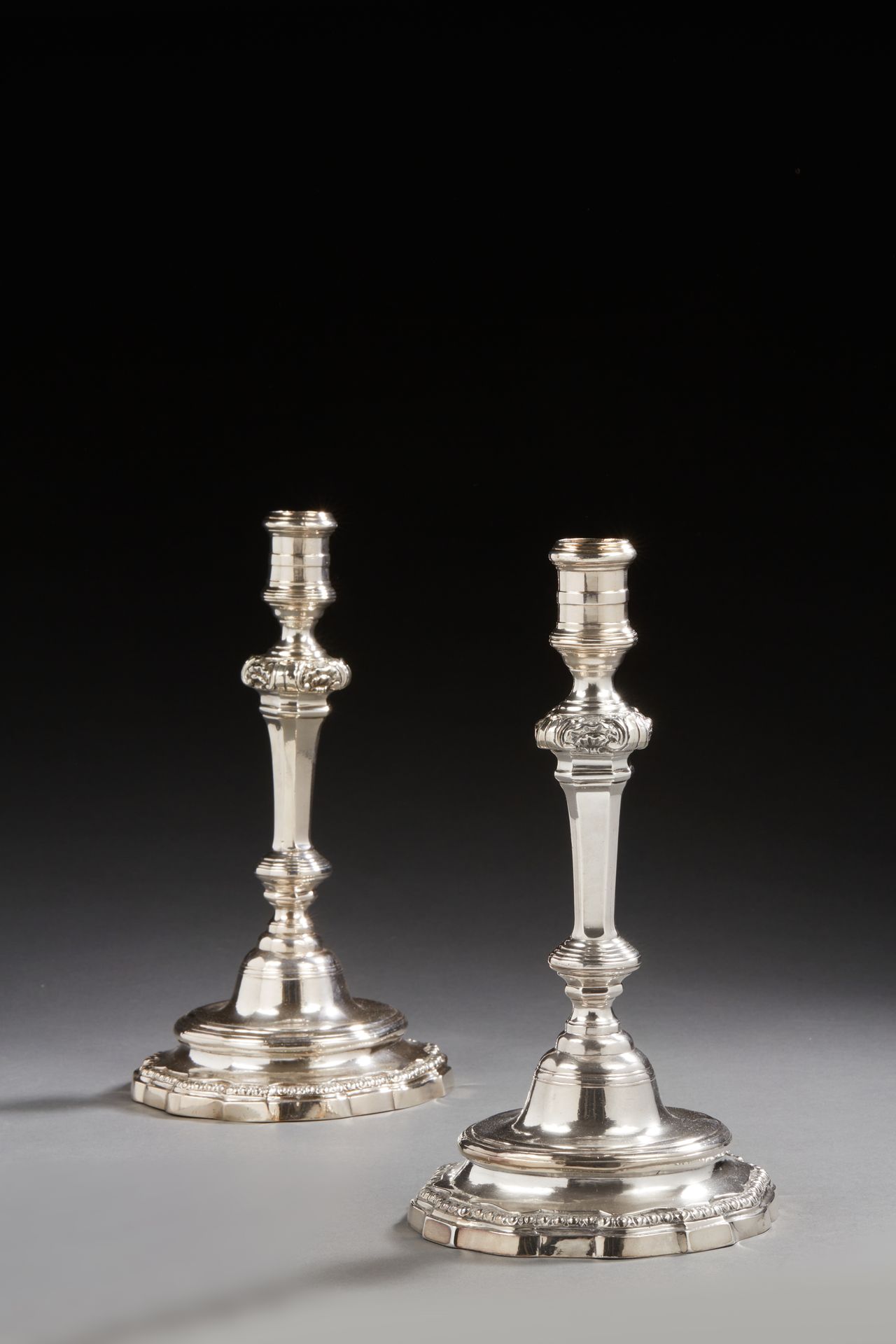 Null AIX-EN-PROVENCE MID-XXIIIth CENTURY OR JURIDICTION 
A pair of silver candle&hellip;