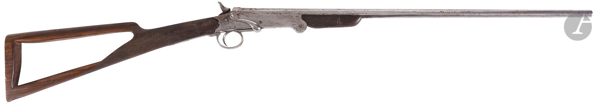 Null Rifle of garden or poacher with central percussion, one blow, calibre 8 mm,&hellip;
