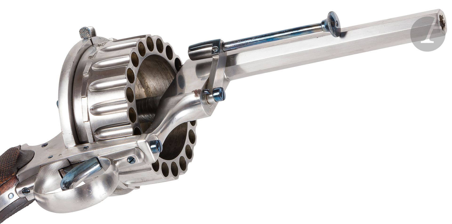 Null Importante revolver con sistema tipo "Chaineux" a percussione centrale, 20 &hellip;