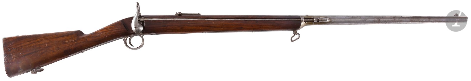 Null 带 "Cordier Minié "系统的步枪，带打击乐器，是一种减少射击的打击。

41.5厘米的圆形枪管，装配在两个长夹板上，有凸起，打 "CC"&hellip;