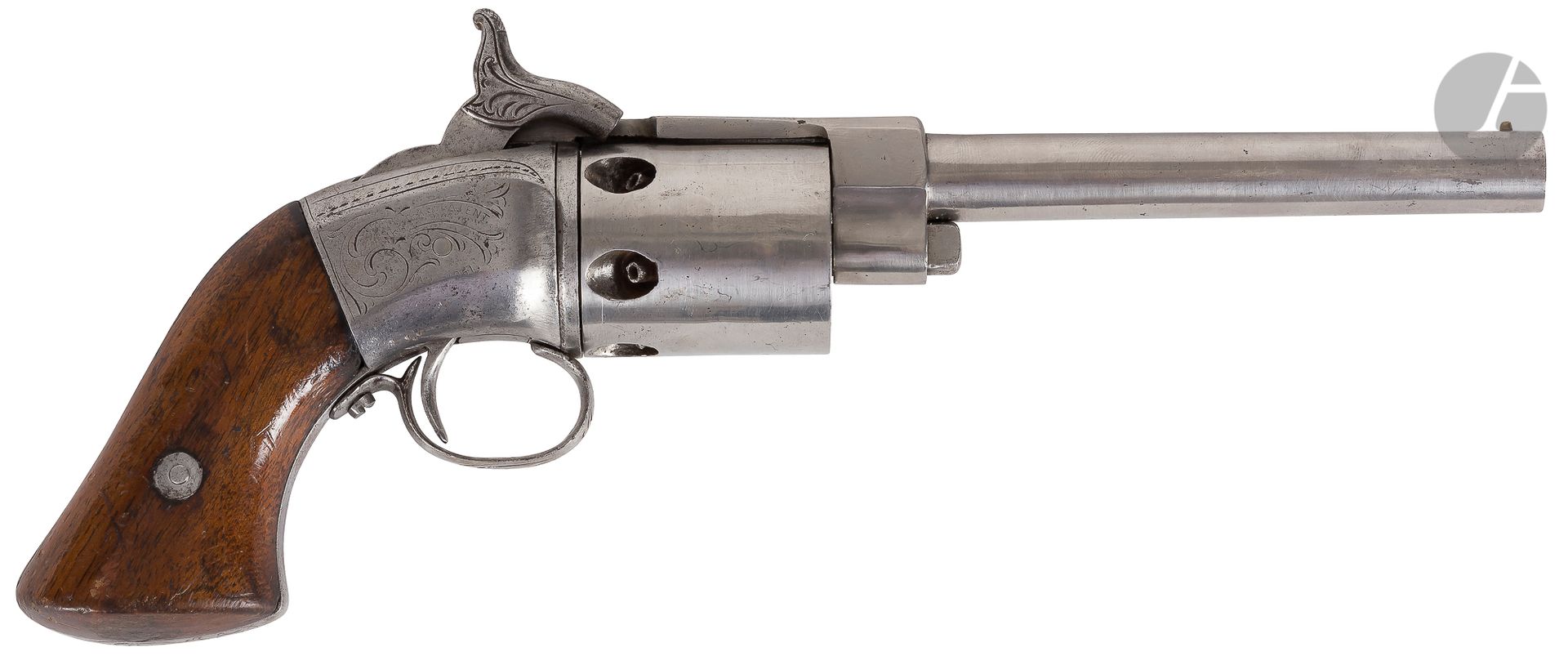Null Springfield Arms" percussion revolver Warner model, six shots, caliber 31, &hellip;
