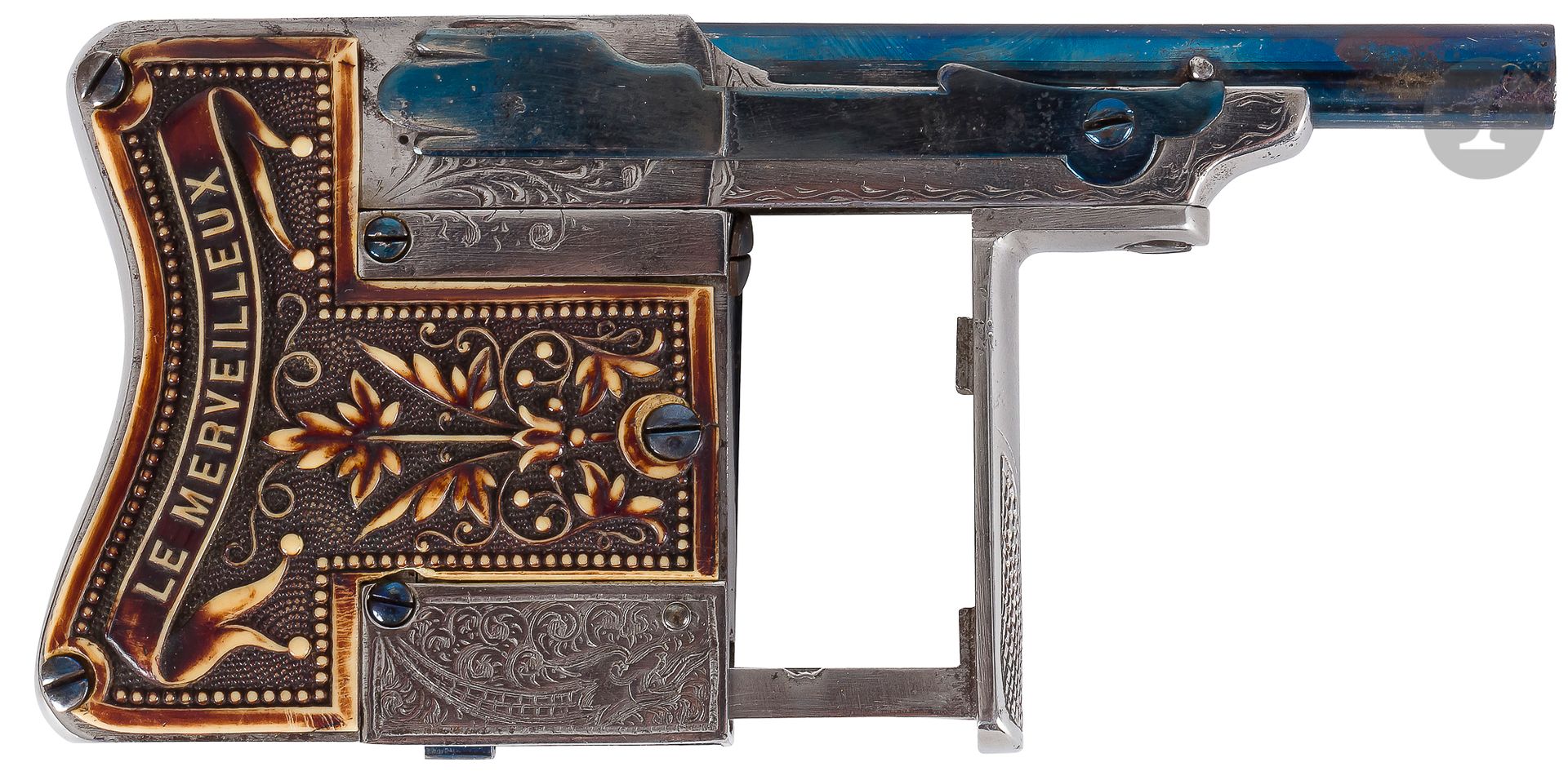 Null Pistole "Le merveilleux", Luxusmodell, mit Handbewaffnung, mit zentraler Pe&hellip;