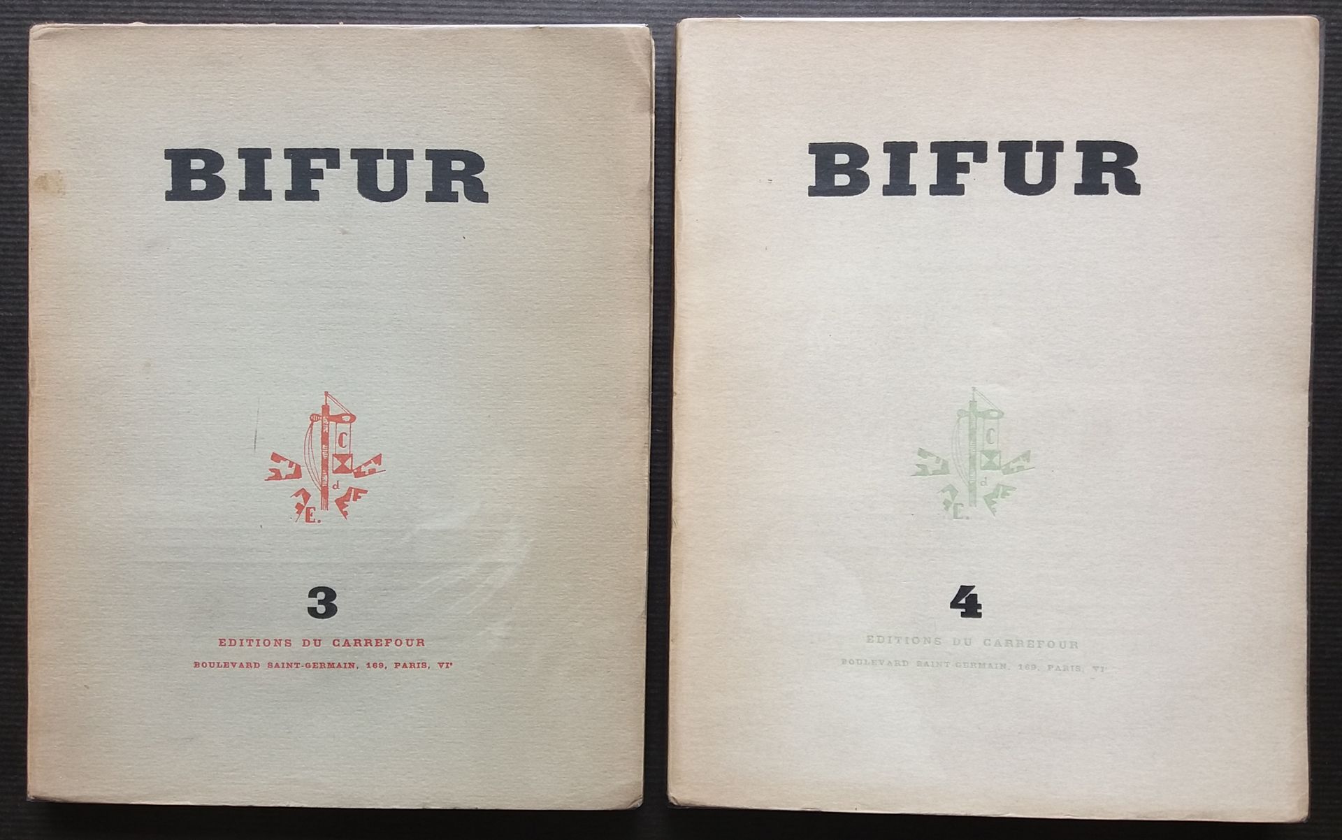 Null [ART - BIFUR]
2 ouvrages.

*BIFUR n°3
Éditions du Carrefour, 1929. 192 pp. &hellip;