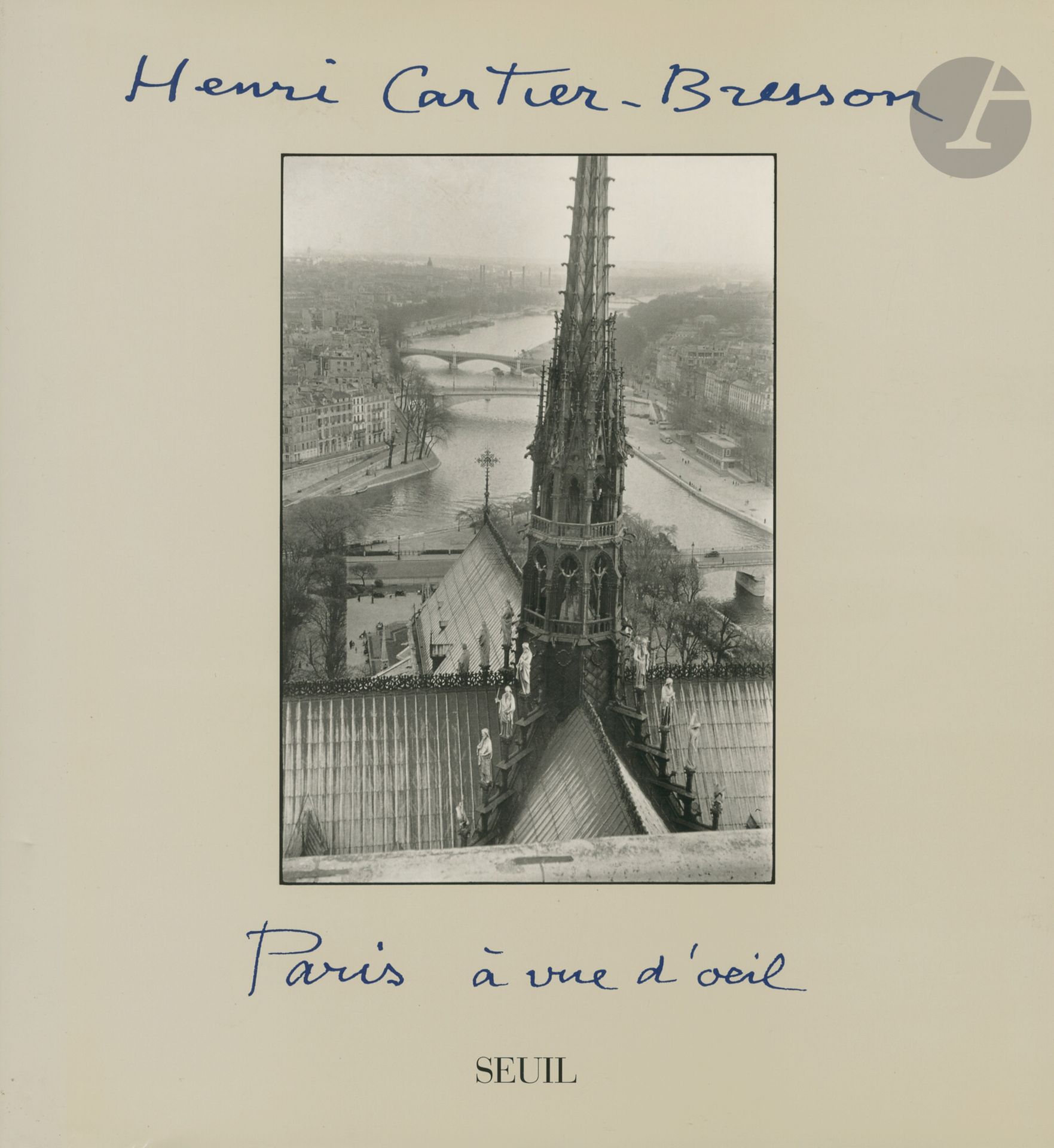 Null CARTIER-BRESSON, HENRI (1908-2004) [Signed]
Paris à vue d'œil. 
Seuil, 1994&hellip;