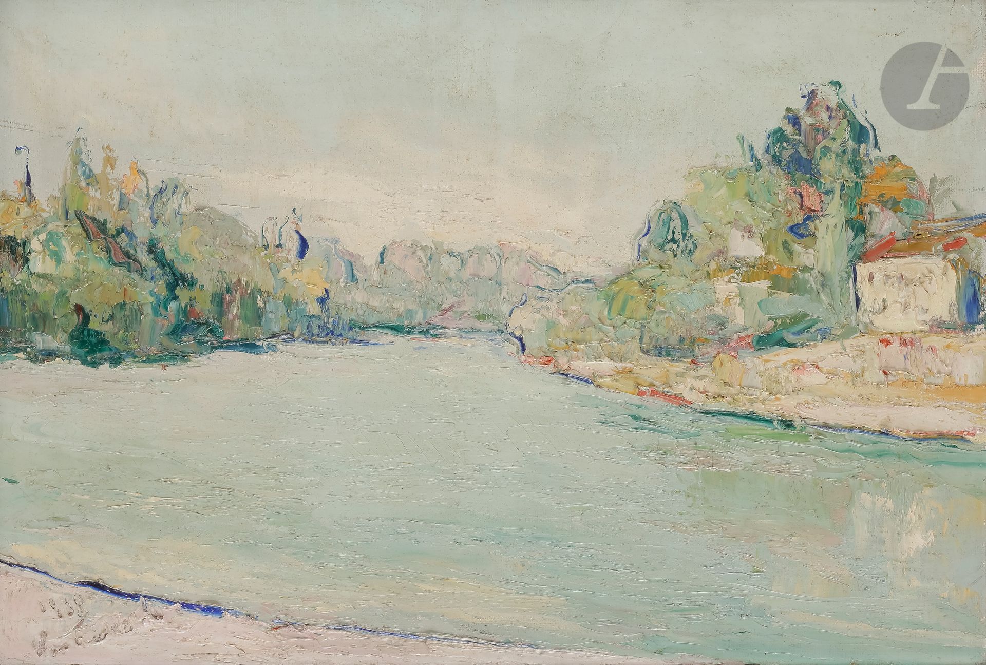 Null Vladimir TERLIKOWSKI (1873-1951)
Bord de rivière, 1938
Huile sur toile.
Sig&hellip;