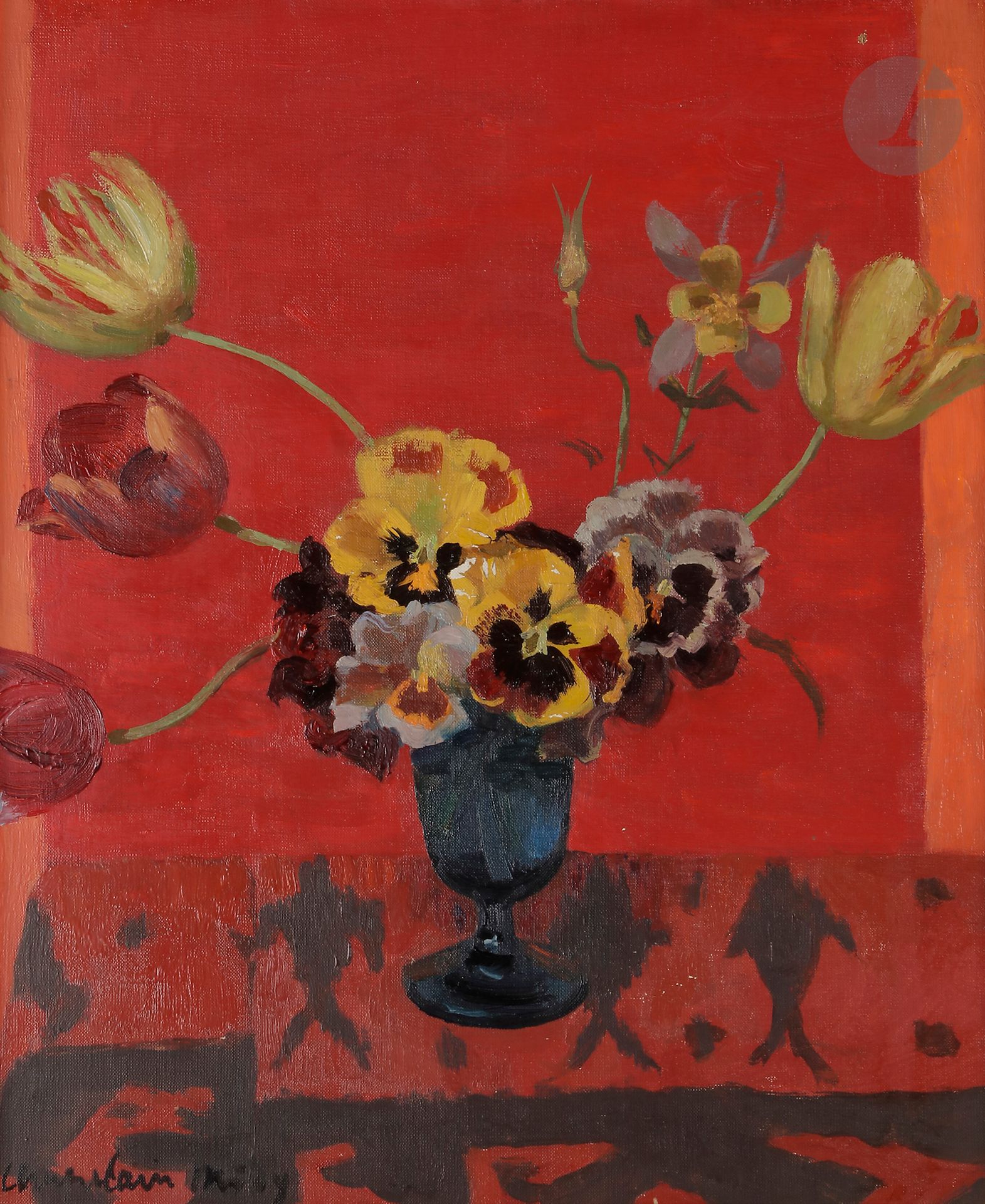 Null Roger CHAPELAIN-MIDY (1904-1992)
Bouquet de pensées
Huile sur toile.
Signée&hellip;