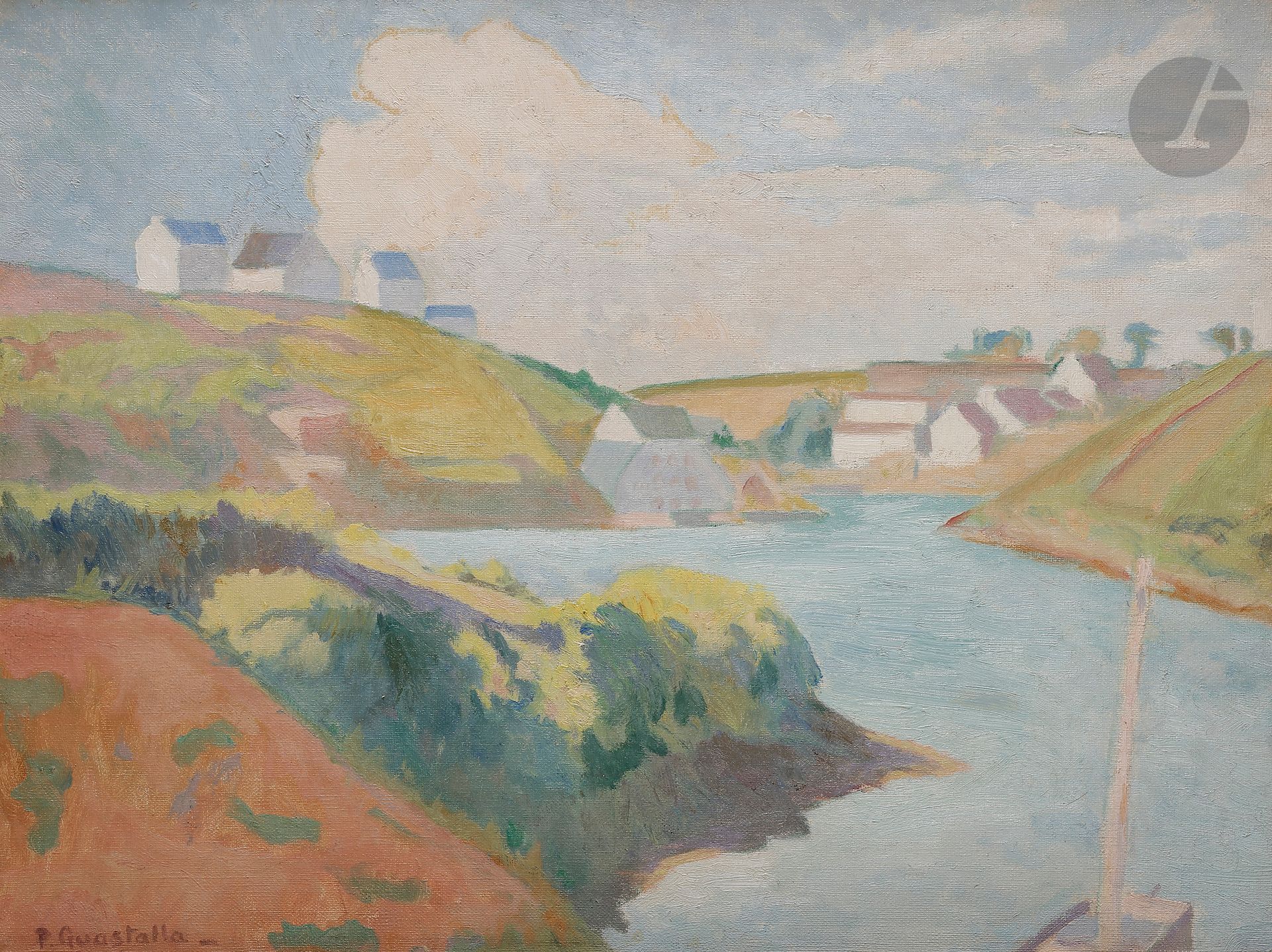 Null Pierre GUASTALLA (1891-1968)
Le Port de Doëlan
Huile sur toile.
Signée en b&hellip;