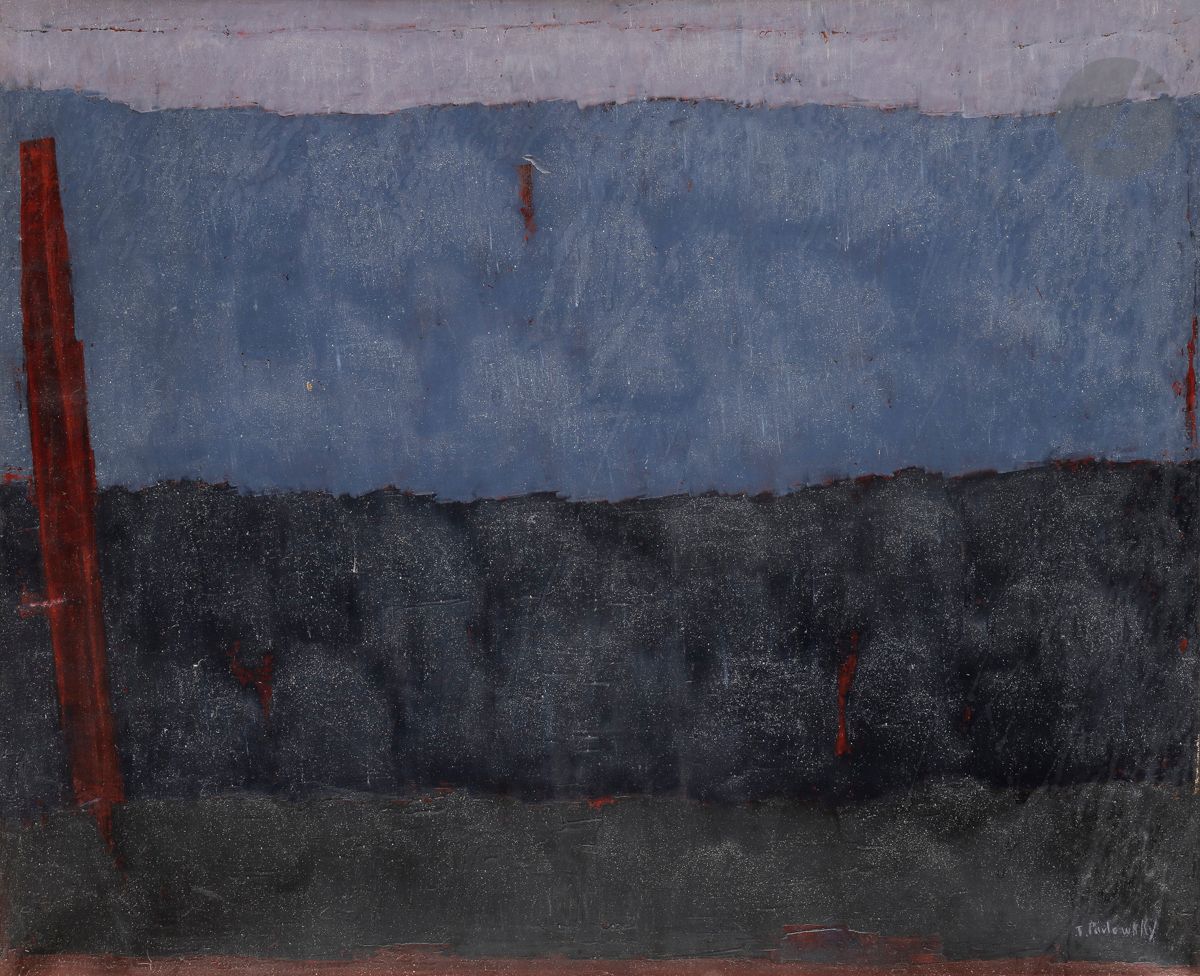 Null 
杰奎琳-弗拉基米尔-帕夫洛夫斯基(1921-1971)



创作, 1964年



粘贴在画布上的纸上油彩。



右下方有签名。



背面有&hellip;