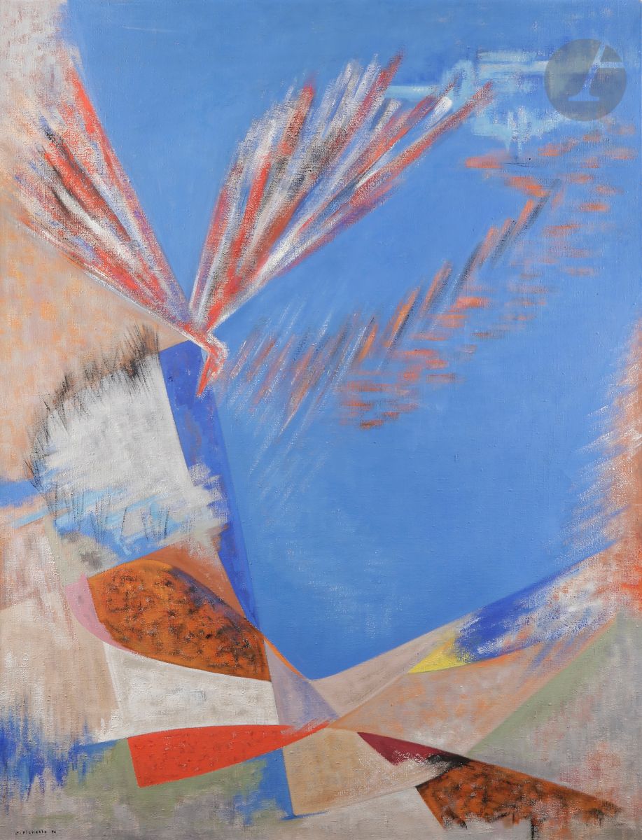 Null James PICHETTE (1920-1996
)L'Oiseau-feu de mer, 1956Oil
on canvas.
Signed a&hellip;