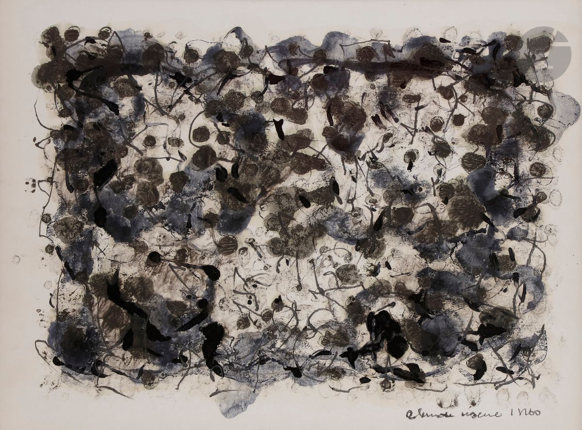 Null Claude VISEUX (1927-2008
)Komposition, 1960Tinte
und Öl auf Papier.
Signier&hellip;
