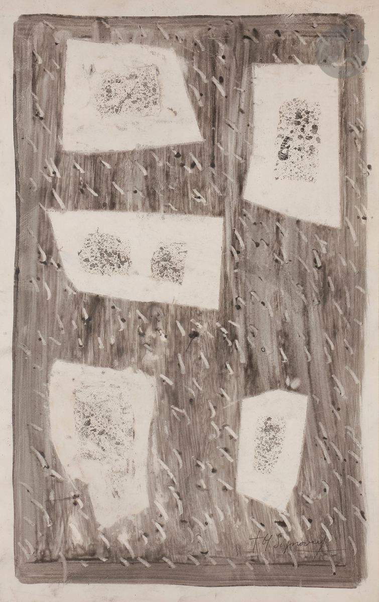 Null Jean SIGNOVERT (1919-1981
)构成
水墨画。
右下方有签名。
49,5 x 32 cm