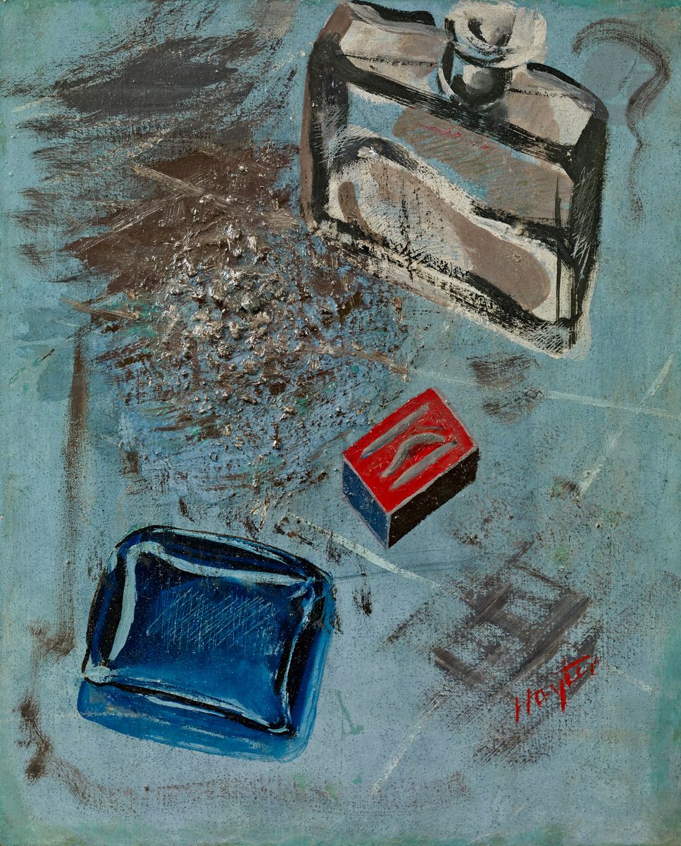 Null 斯坦利-威廉-海特(1901-1988
)静物画与火柴、烟灰缸和瓶子，约1927年油画
。
右下方有签名。
46 x 38,5 cm展览

：
Sta&hellip;