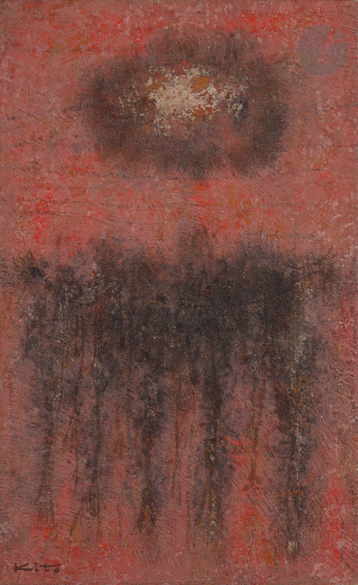 Null Akira KITO [日本] (1925-1994
)风消失了，1961
布面

油画。


背面有签名、日期和标题。
61 x 38 cm