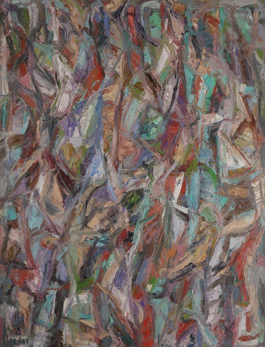Null David LAN-BAR [波兰] (1912-1987
)作品 "1003"，1966
年布上油画。
左下方有签名。
背面有签名、日期和编号。
1&hellip;
