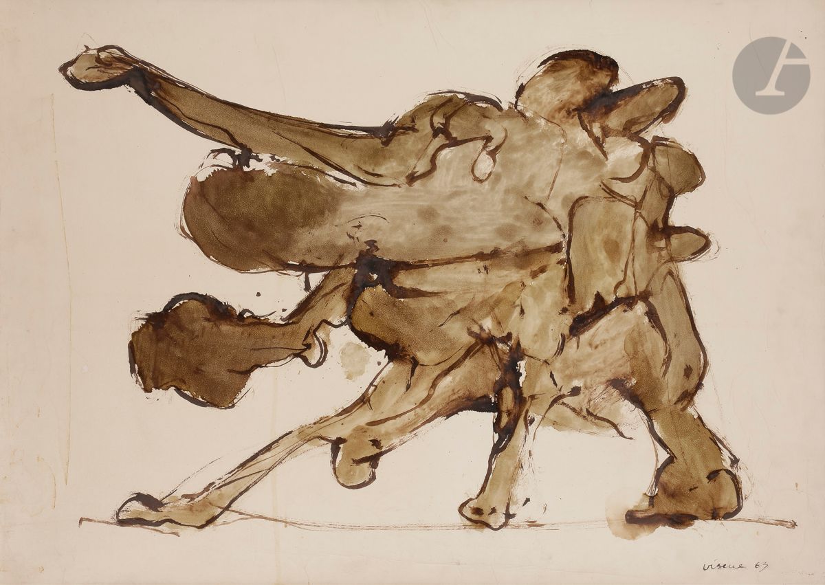 Null Claude VISEUX (1927-2008
)Osteales, 1963
年纸上
油彩
裱在画布上。

52 x 72 cm展览

：
Cla&hellip;