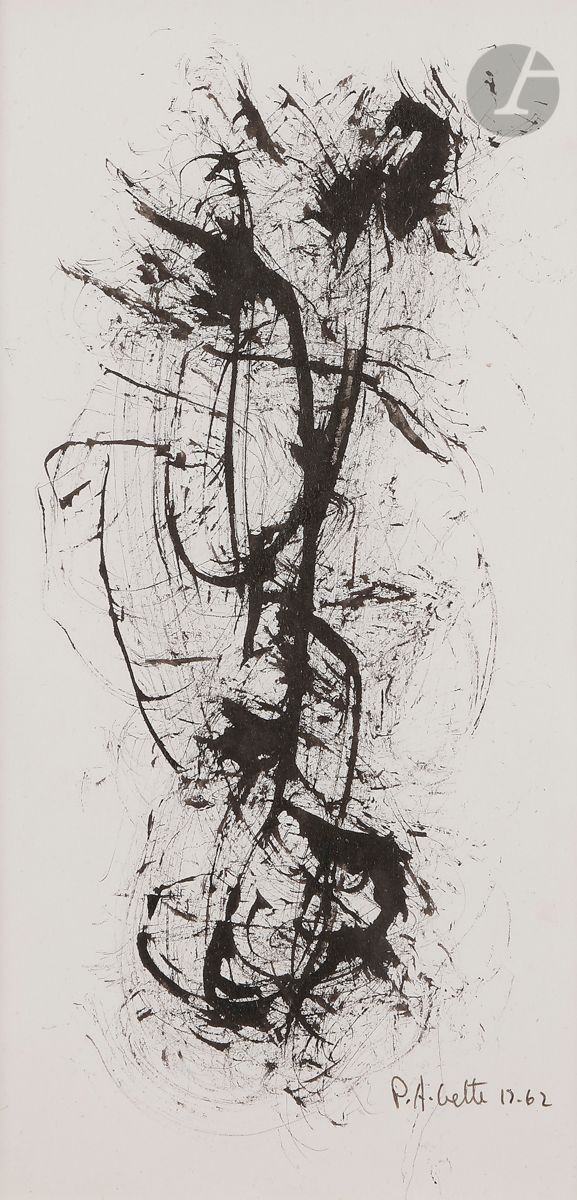 Null Paul-Armand GETTE (né en 1927)
Composition, 1962
Encre.
Signée et datée en &hellip;