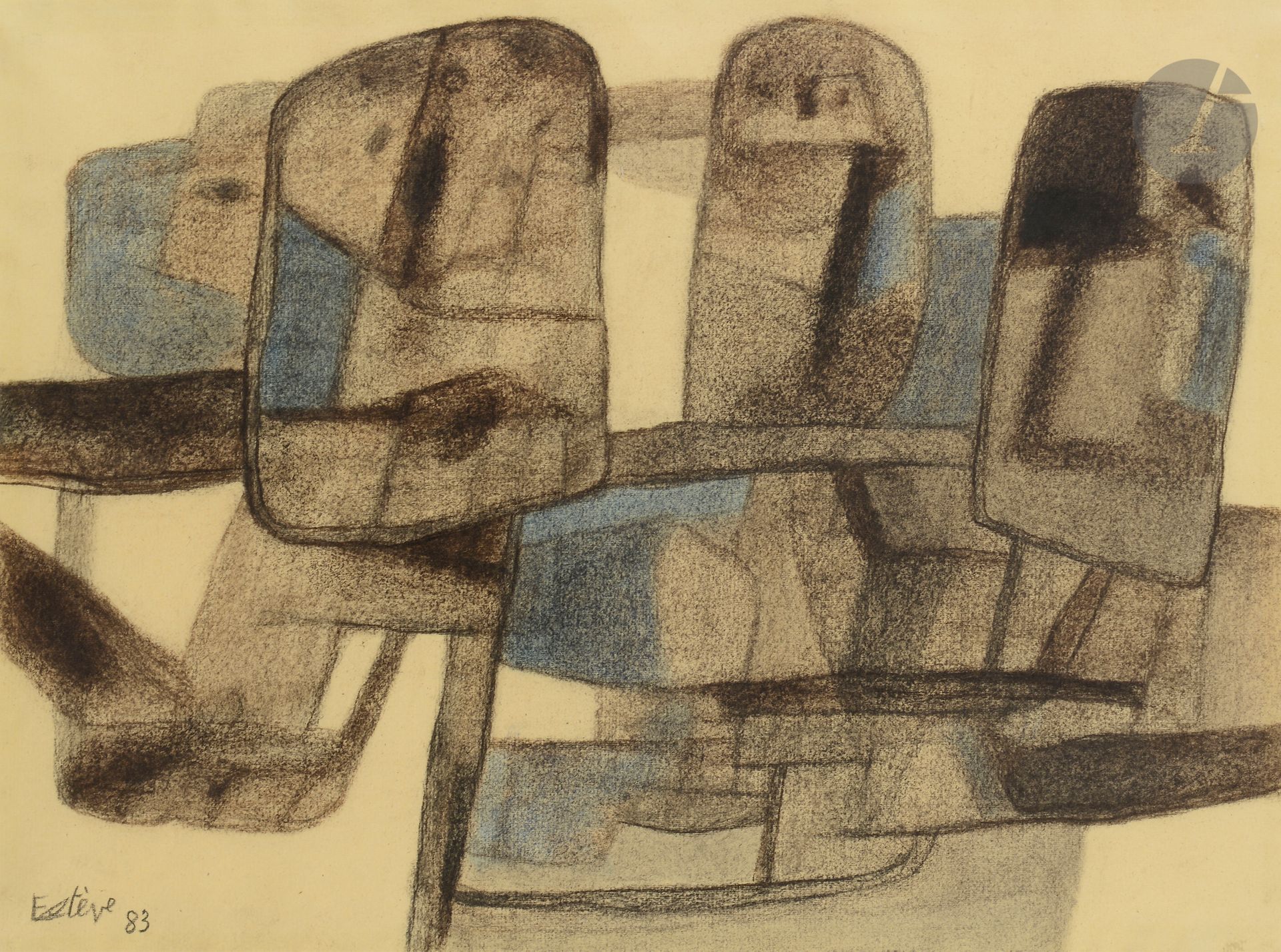 Null Maurice ESTÈVE (1904-2001)
Composition n° 2146, 1983
Fusain et crayon.
Sign&hellip;