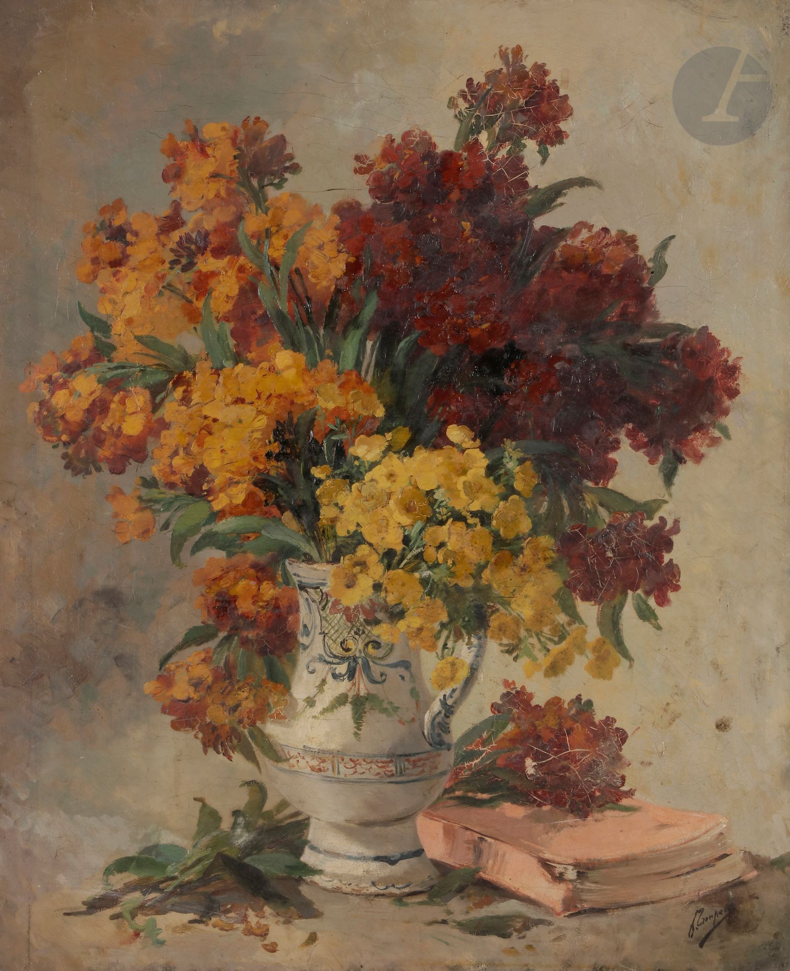 Null Ferdinand TROUPEAU (XIX-XXe)
Bouquet de fleurs au livre
Huile sur toile.
Si&hellip;
