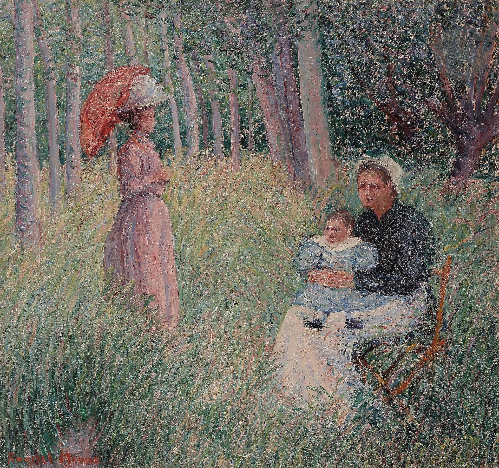 Null 
Henri ROUSSEL-MASURE (1863-1919)



Après-midi au parc



Huile sur toile.&hellip;