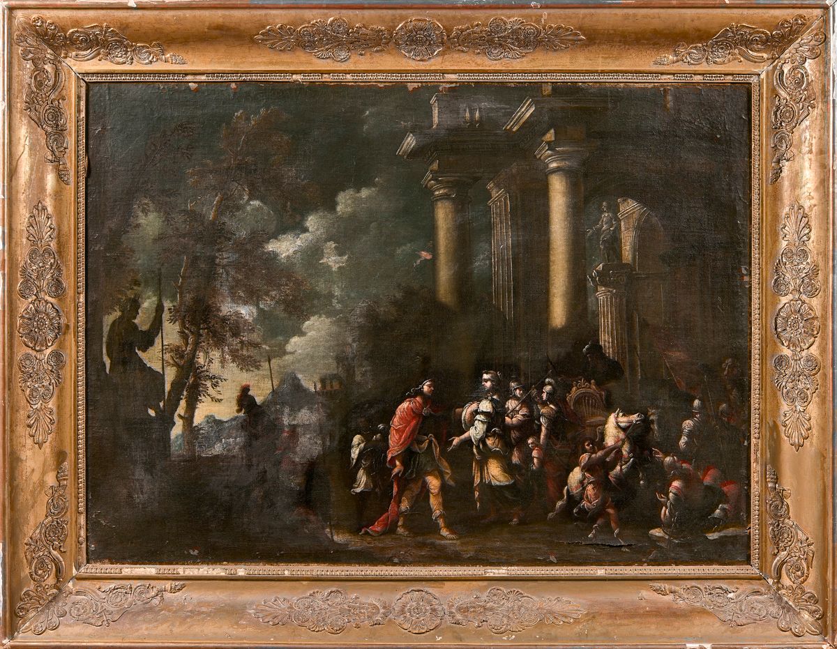 Null ROMANISCHE SCHULE um 1650, Umfeld von Giovanni GHISOLFILDas
Treffen von Ale&hellip;