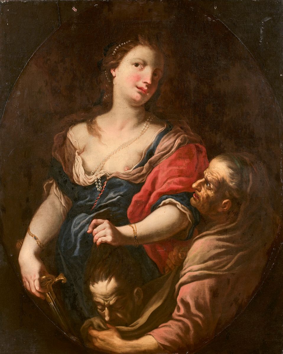 Null Attribuito a Domenico PARODI (1672 - 1742
)Giuditta che tiene la testa di O&hellip;