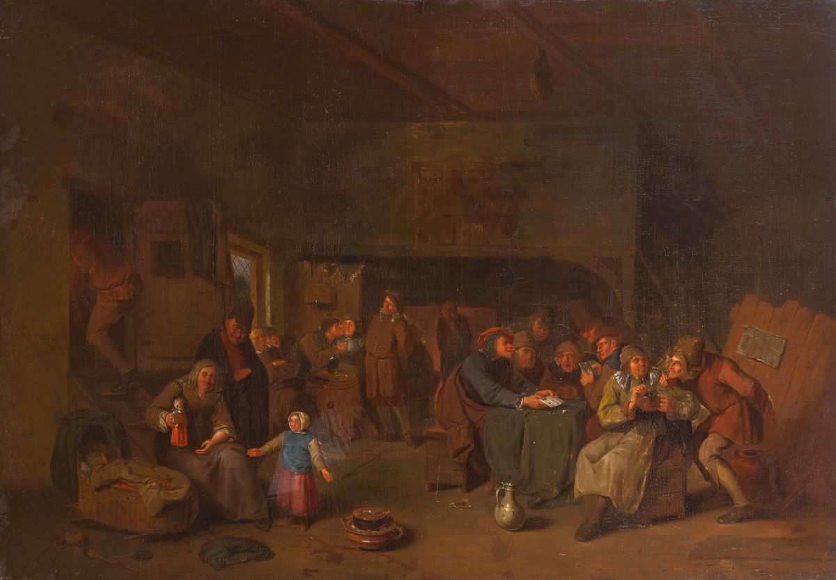 Null Egbert van HEEMSKERCK 
(Haarlem 1634 - Londra 1704)
Scena di tavernaTela85
&hellip;