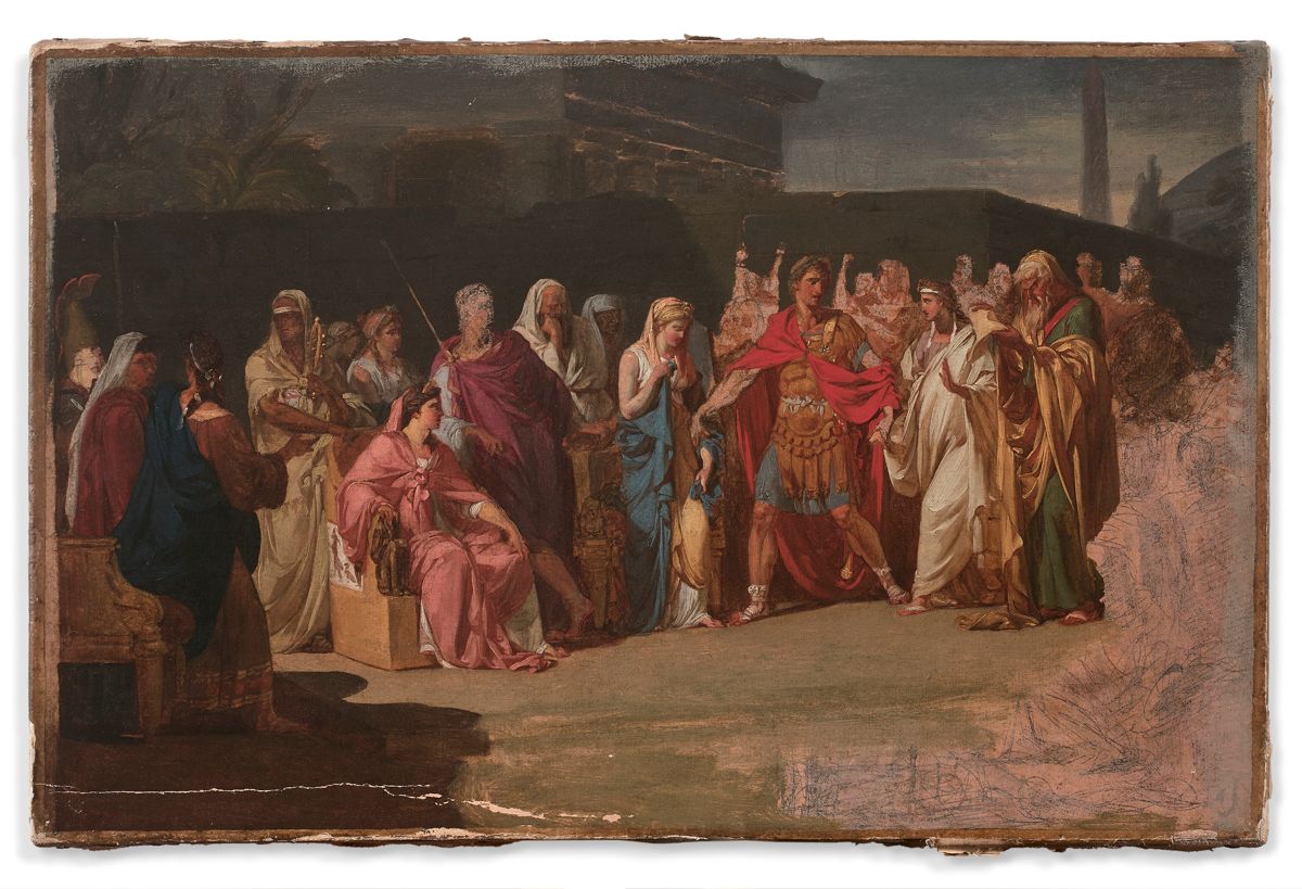 Null Jérôme Martin LANGLOIS (Paris 1779 - 1838
)Scène de l'Histoire Romaine
画布粘贴&hellip;