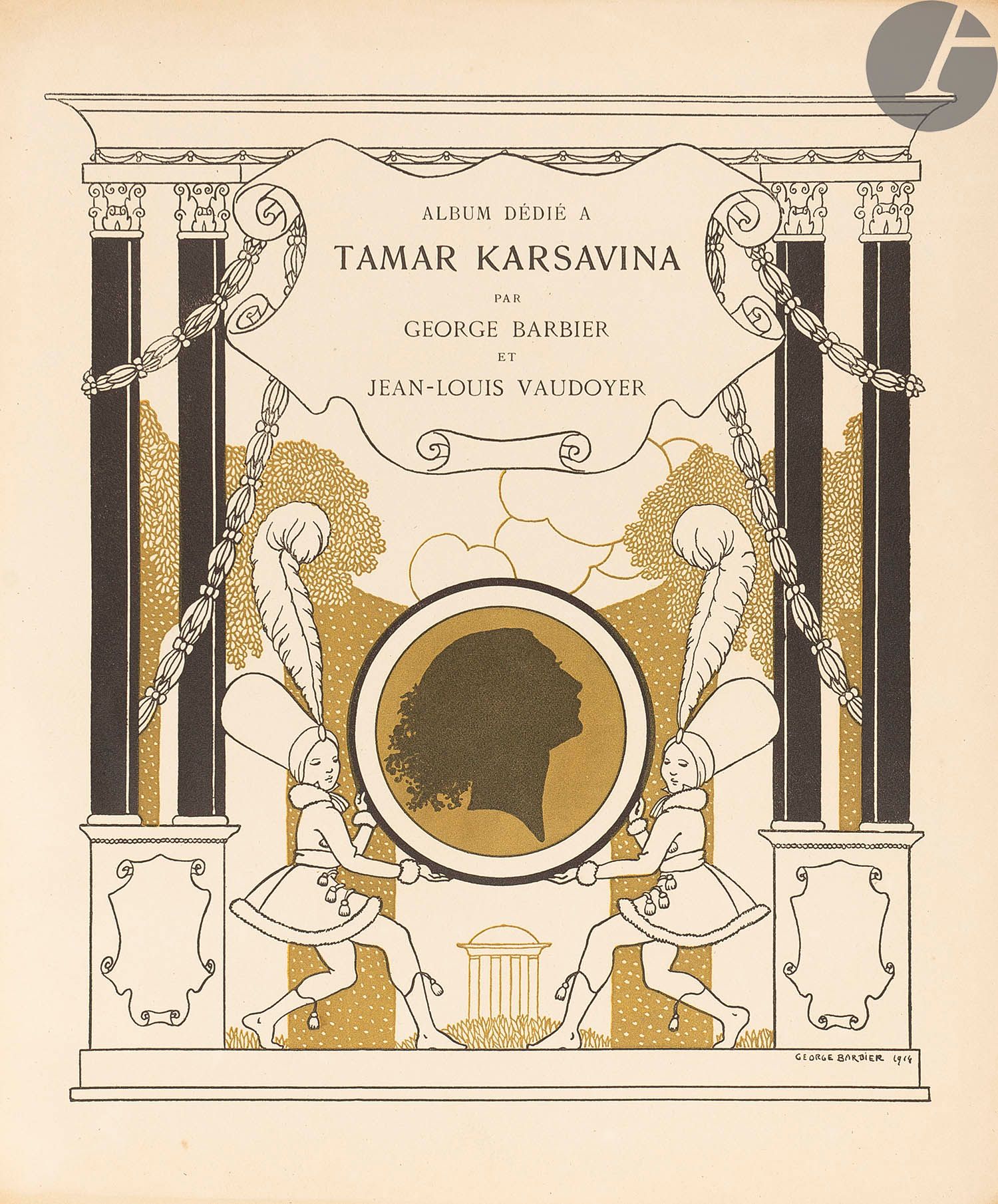 Null BARBIER (George) - VAUDOYER (Jean-Louis).
Álbum dedicado a Tamar Karsavina.&hellip;