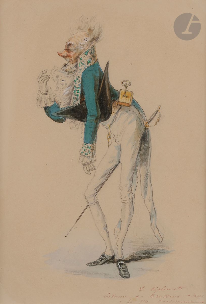Null 
Jules Renard DRANER (1833-1926)

Costume models for La Vie Parisienne (4) &hellip;