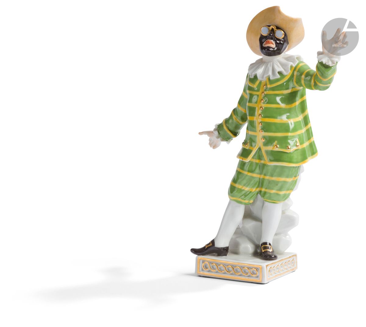 Null 
MeissenPolychrome porcelain
statuette of the
commedia dell'arte series rep&hellip;