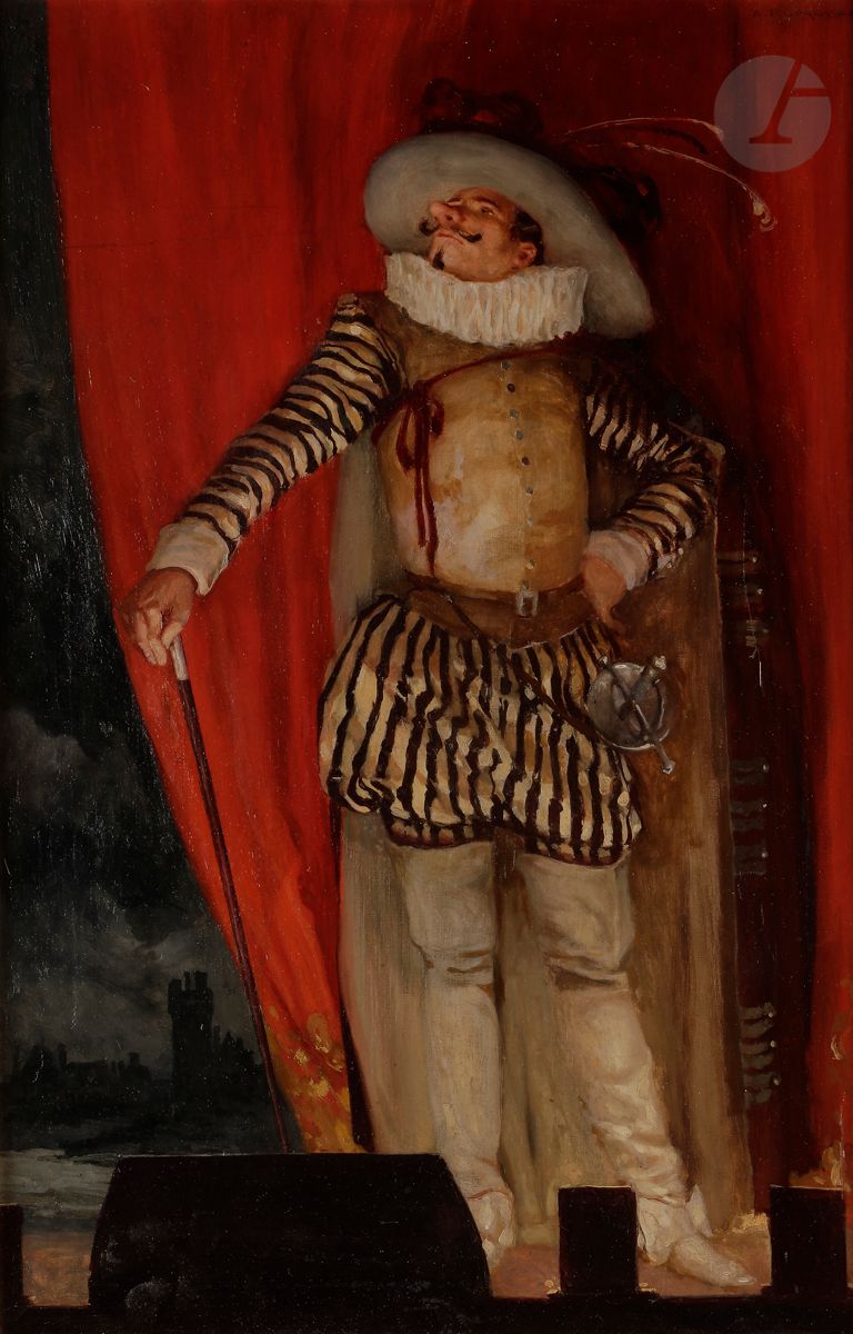 Null Auguste-François GORGUET (1862-1927
)Cyrano de BergeracOil
on canvas.
Signe&hellip;