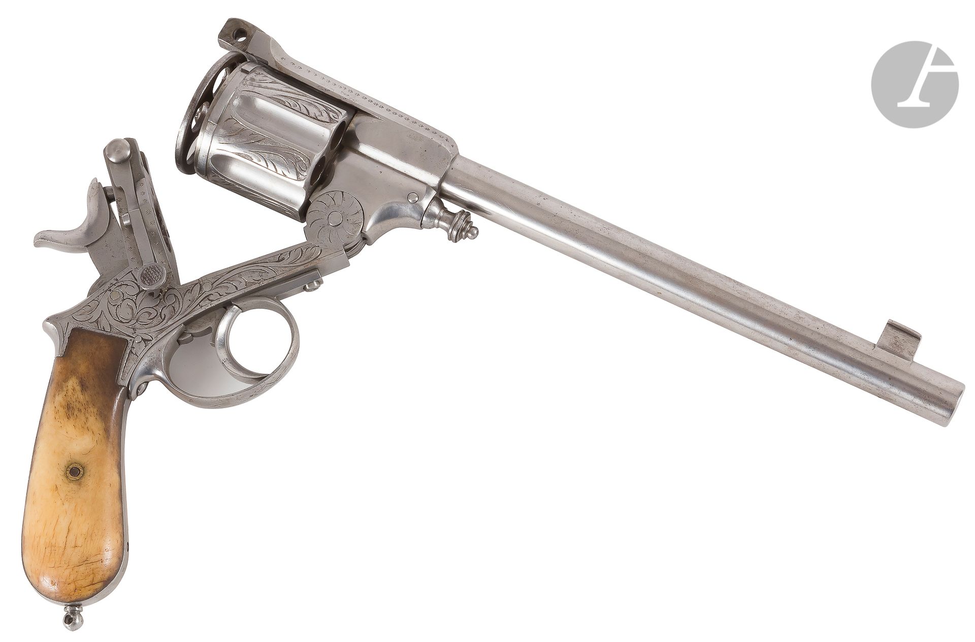 Null Revolver Gasser Montenegrin, six shots, gauge 11 mm 
Long round barrel with&hellip;