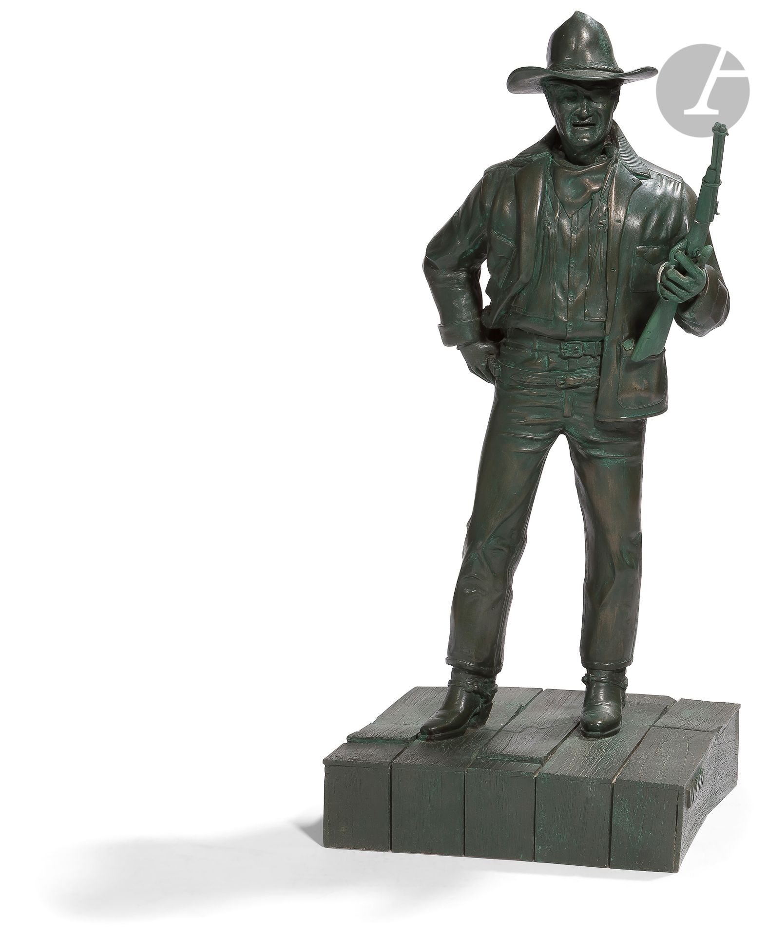 Null John Wayne en pied, armé de sa célèbre Winchester
Figurine en résine sur te&hellip;