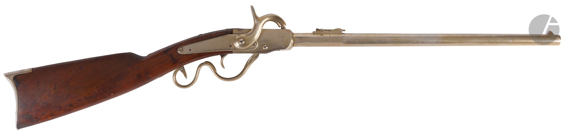 Null Gwyn & Campbell "Union Carbine"，单发，52口径，
圆形枪管，带霹雳火和可调后视镜，有膛线（有凹痕），50厘米。
倾斜式&hellip;