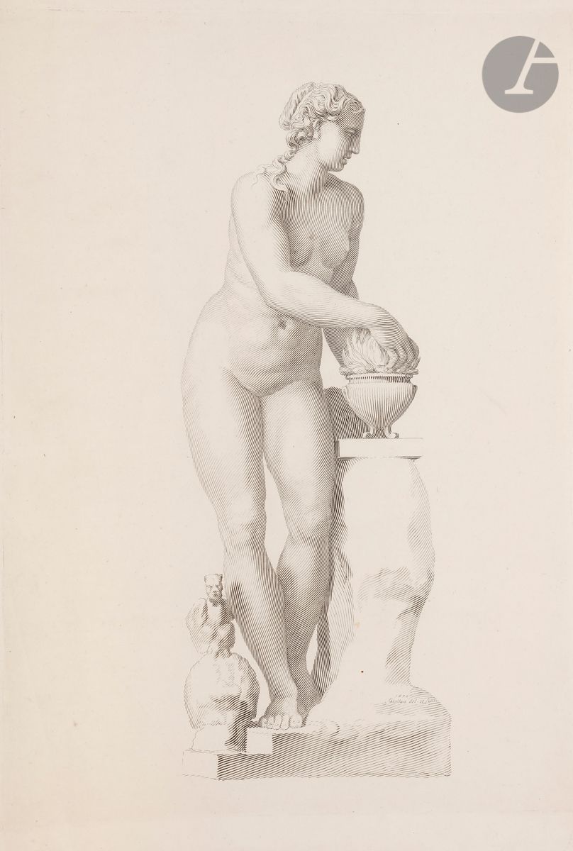 Null Claude Mellan (1598-1688) 
Statue einer rennenden Jägerin. 1671; Statue von&hellip;
