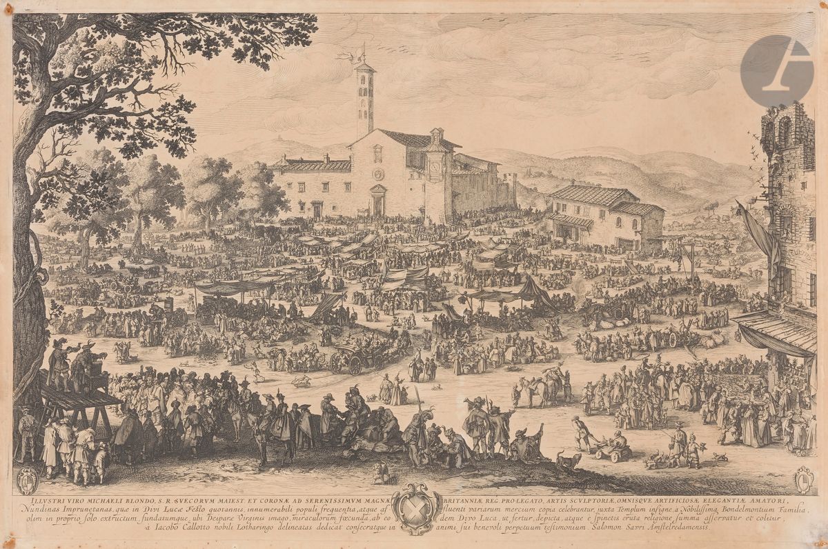 Null Jacques Callot (1592-1635) (nach) 
Der Jahrmarkt von Impruneta (1. Pl.). Ko&hellip;
